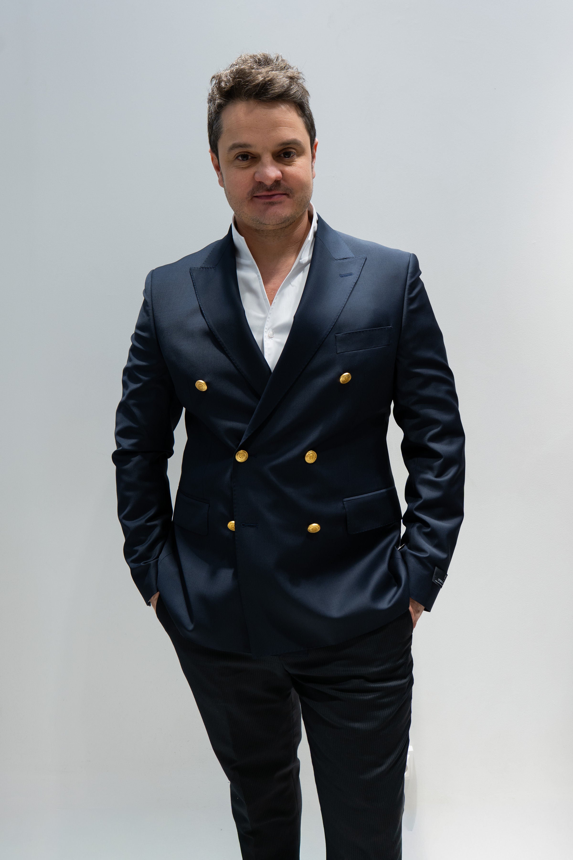 Blazer croisé Emmanuelle Khanh Bleu marine