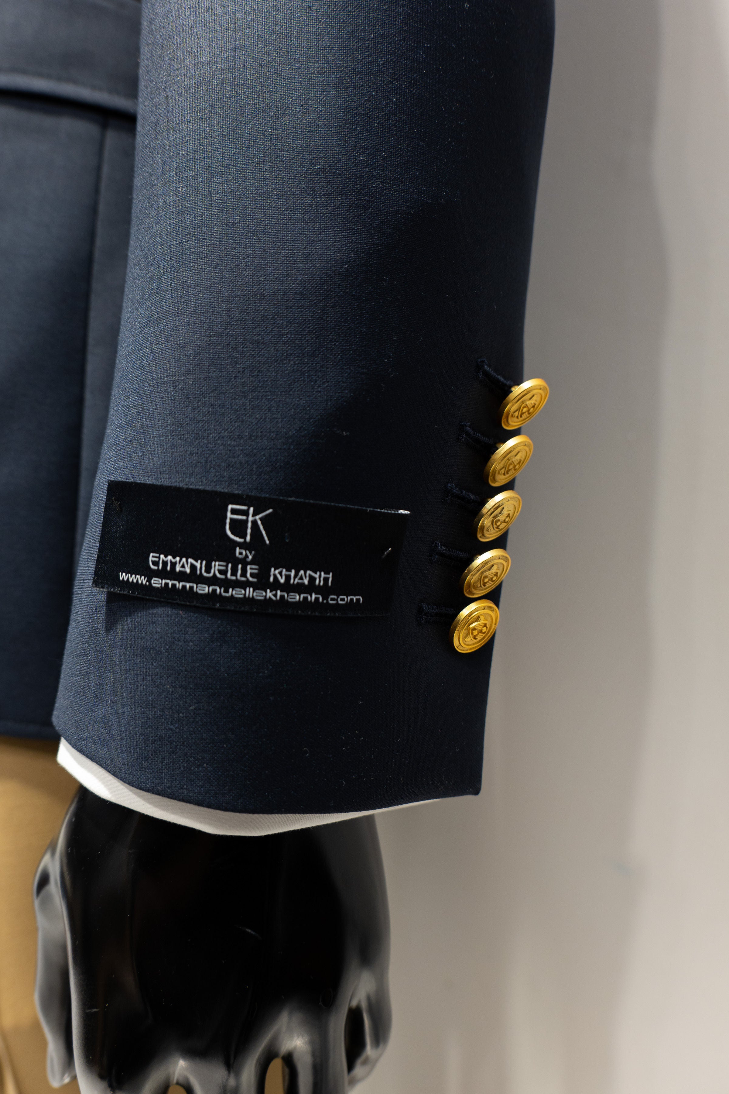 Blazer à écusson Emmanuelle Khanh  bleu marine